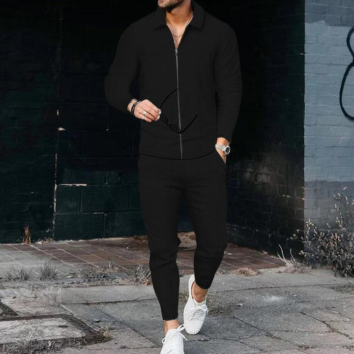 Men's sporty training overall with modern zipper and breathable inserts Lisslune