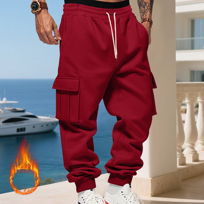 Men's cargo joggers with side pockets and elastic waistband Lisslune