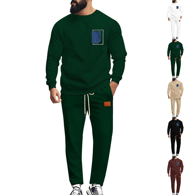 Men's Comfortable Leisure Suit with Fashionable Design and Practical Pockets Lisslune