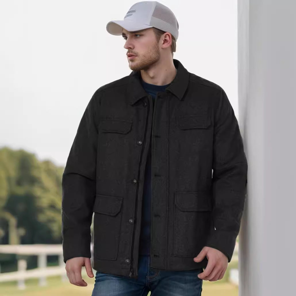 Men's Casual Flannel Jacket Lisslune