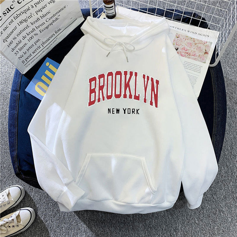 Women's hoodie with stylish Brooklyn print Lisslune