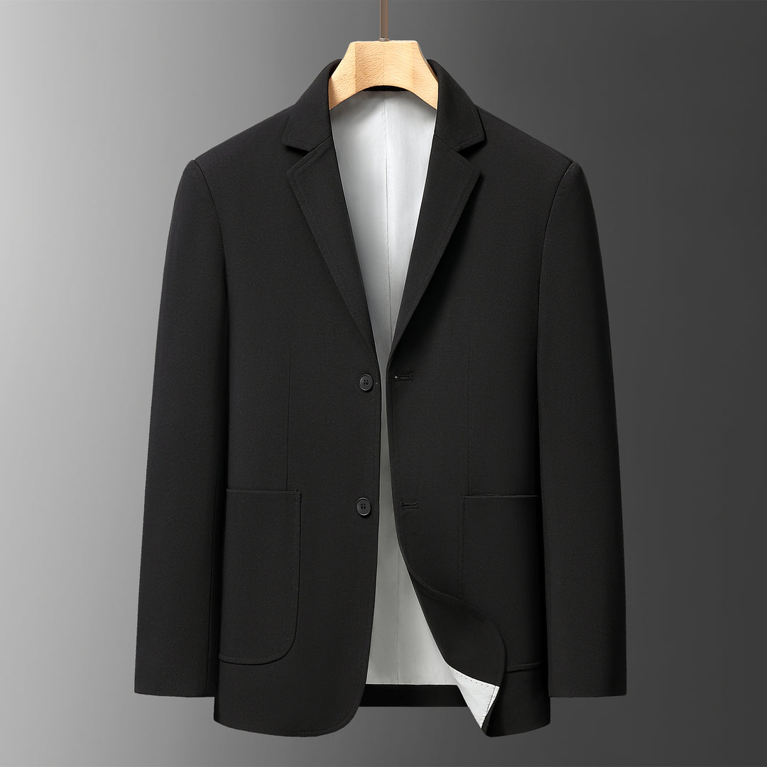 Men's Elegant Blazer with Textured Design and Practical Pockets Lisslune