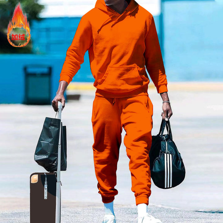 Men's sporty hoodie set with elastic waistband and practical design Lisslune