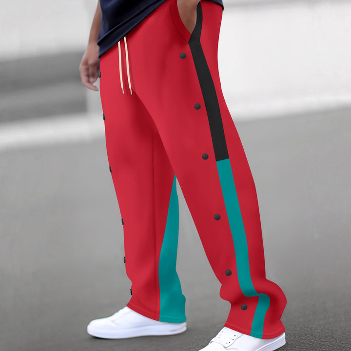 Men's sports pants with side snap buttons Lisslune