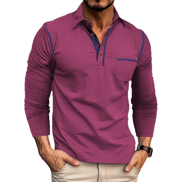 Men's Long Sleeve Polo Shirt Lisslune