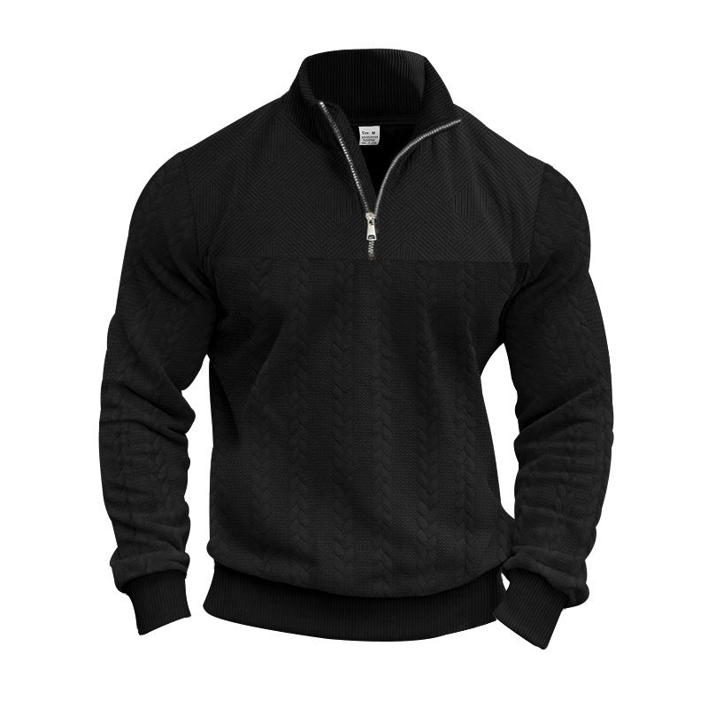 Men's structured sweater with half zipper Lisslune