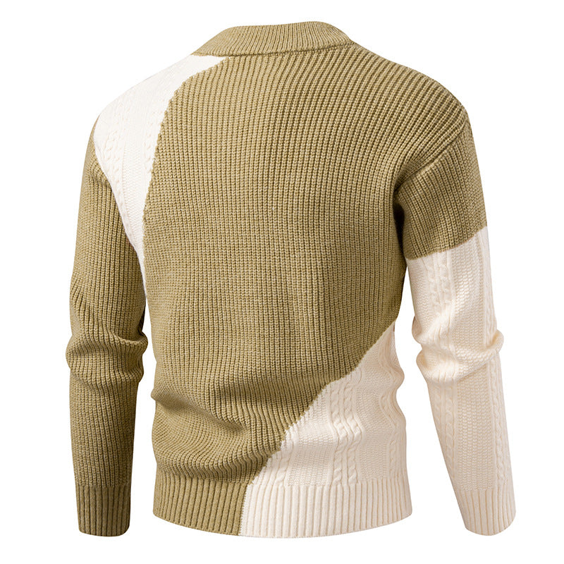 Men's fashionable knit sweater with unique cable design Lisslune