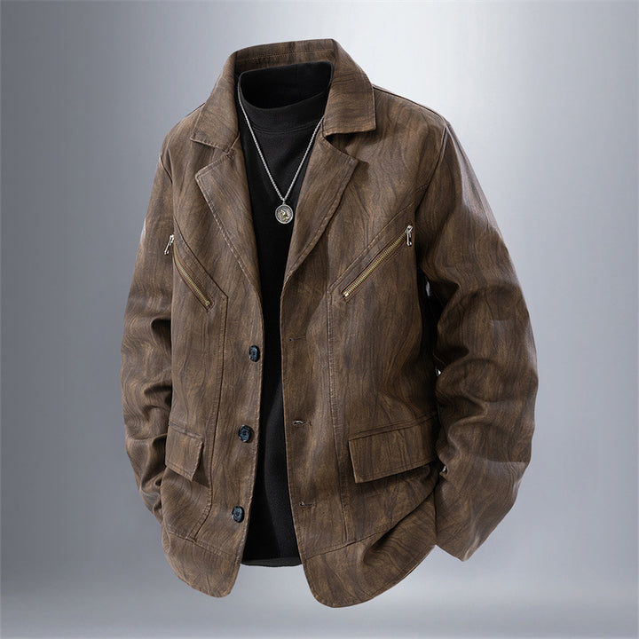 Men's Fashionable Jacket with Practical Zippered Pockets Lisslune
