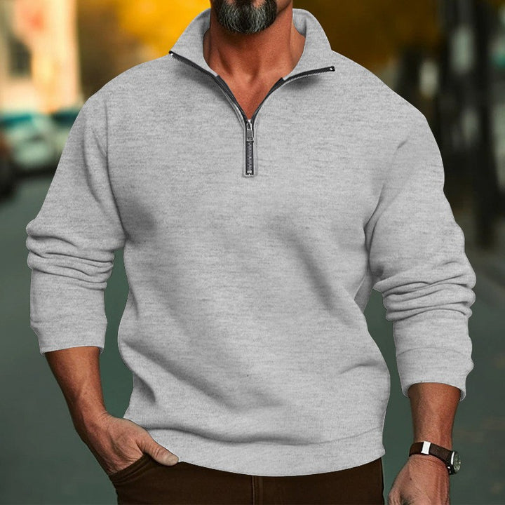 Men's sweatshirt with half zip and cozy fleece Lisslune