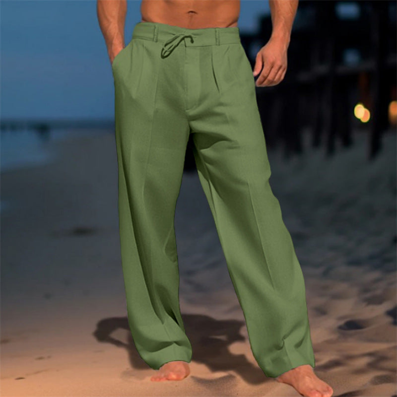 Men's Elegant Casual Pants with Adjustable Drawstring Lisslune