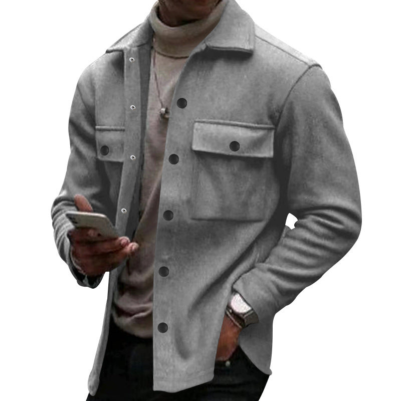 Men's casual utility jacket with practical pockets and fashionable cut Lisslune