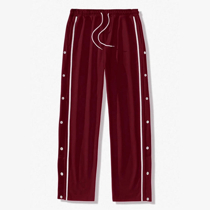 Men's sporty training pants with snap button details and elastic waistband Lisslune