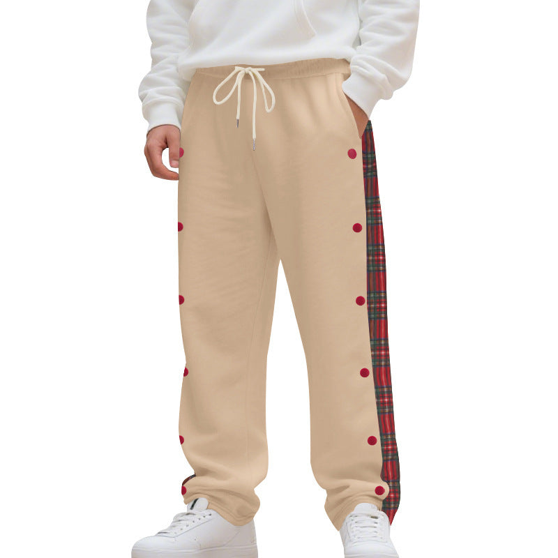 Men's relaxed joggers with checked side stripe Lisslune