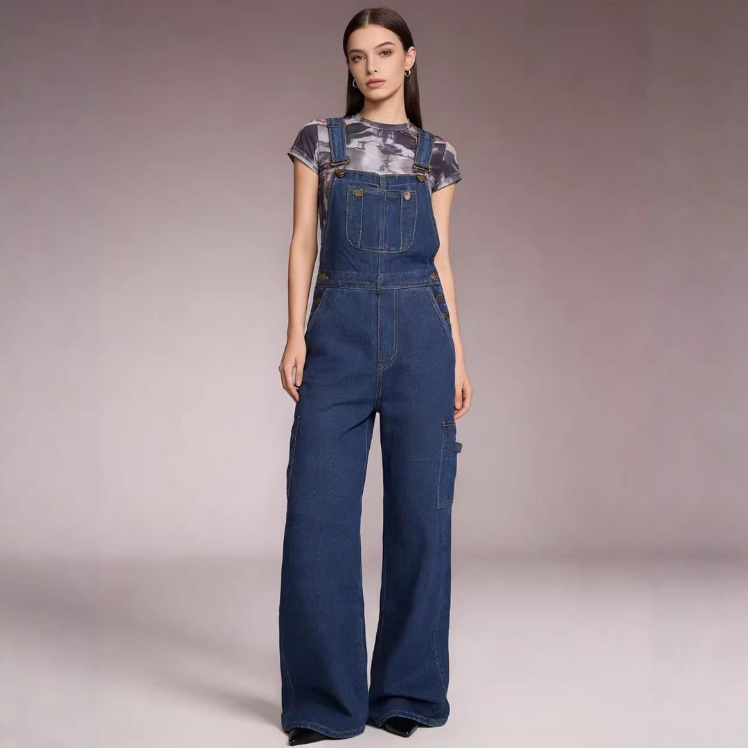 Women's dungarees in a casual oversized cut with functional side pockets Lisslune