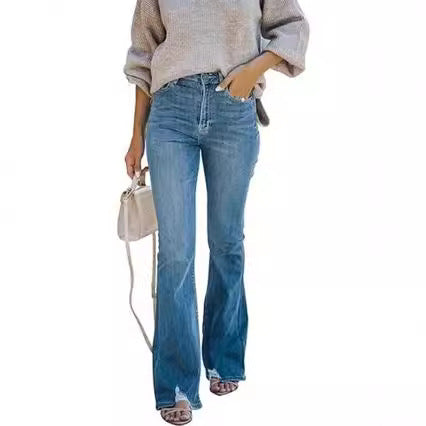 Damen zeitlose Jeans im modernen Schnitt mit cropped Bein Lisslune