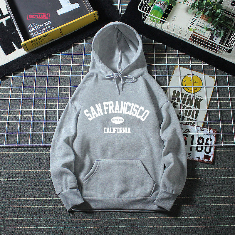 Women's hoodie with modern San Francisco print Lisslune