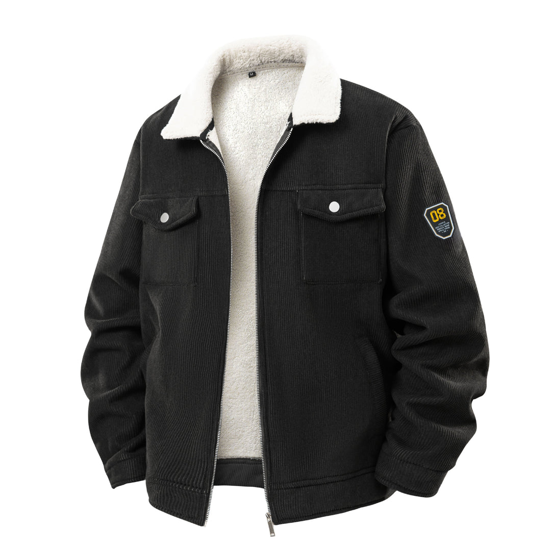 Men's padded jacket with cord structure and practical pockets Lisslune