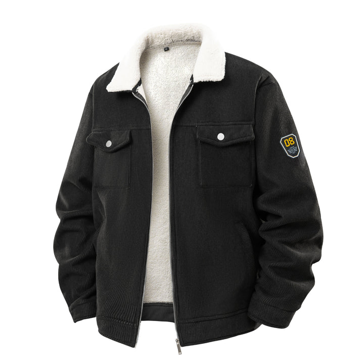 Men's padded jacket with cord structure and practical pockets Lisslune