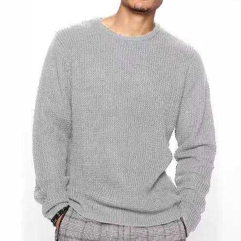 Men's Structured Sweater with Round Neck Lisslune