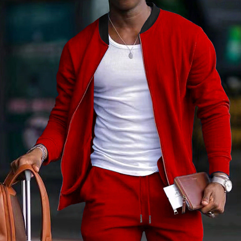 Men's sporty bomber jacket with elastic inserts and practical zipper Lisslune