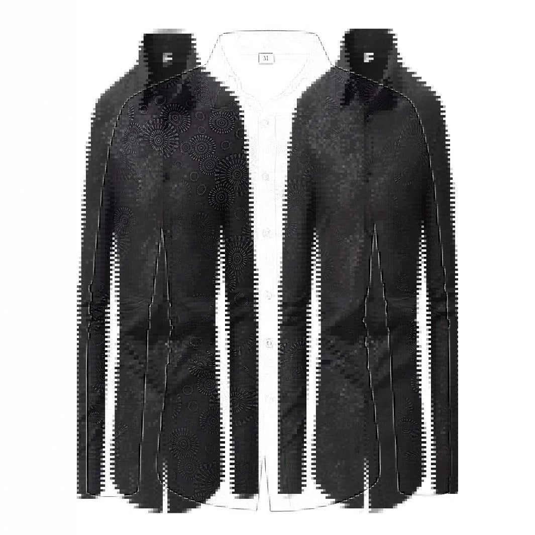 Men's shirt with fine pattern print Lisslune