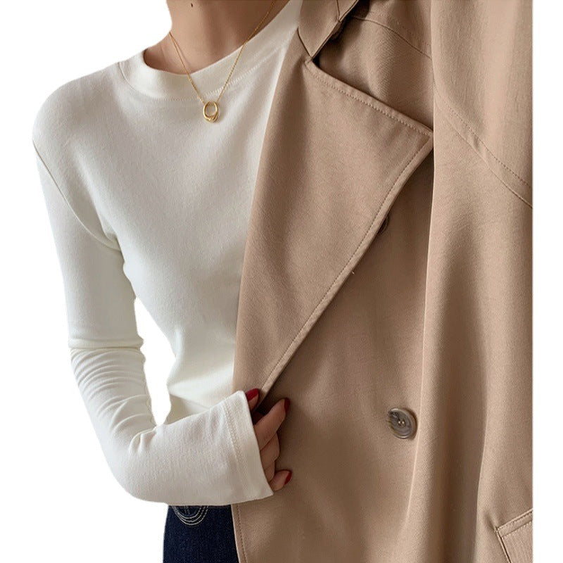 Women's long-sleeve shirt made of soft cotton fabric with a casual cut Lisslune