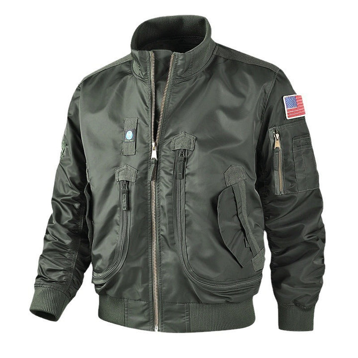 Men's camouflage bomber jacket with high-density material and versatile pockets Lisslune