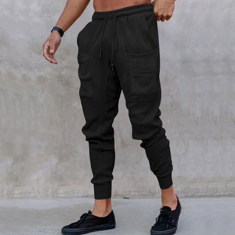 Men's Comfortable and Functional Cargo Pants with Elastic Waistband Lisslune