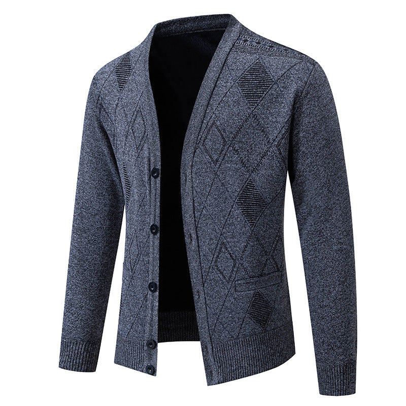 Men's cardigan with elegant diamond structure Lisslune