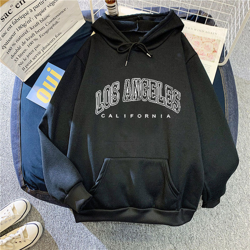 Women's hoodie with large Los Angeles lettering Lisslune