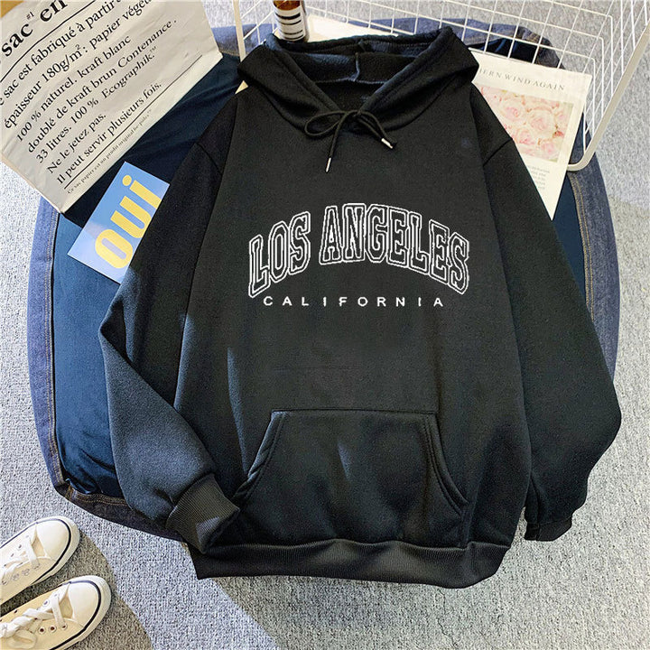 Women's hoodie with large Los Angeles lettering Lisslune