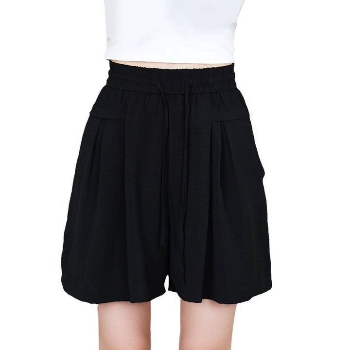 Women's short leisure pants with elastic waistband and practical side pockets Lisslune