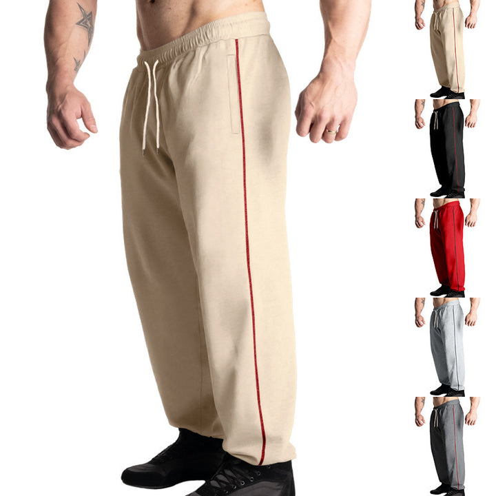 Men's sporty jogging pants with adjustable waistband and side pockets Lisslune