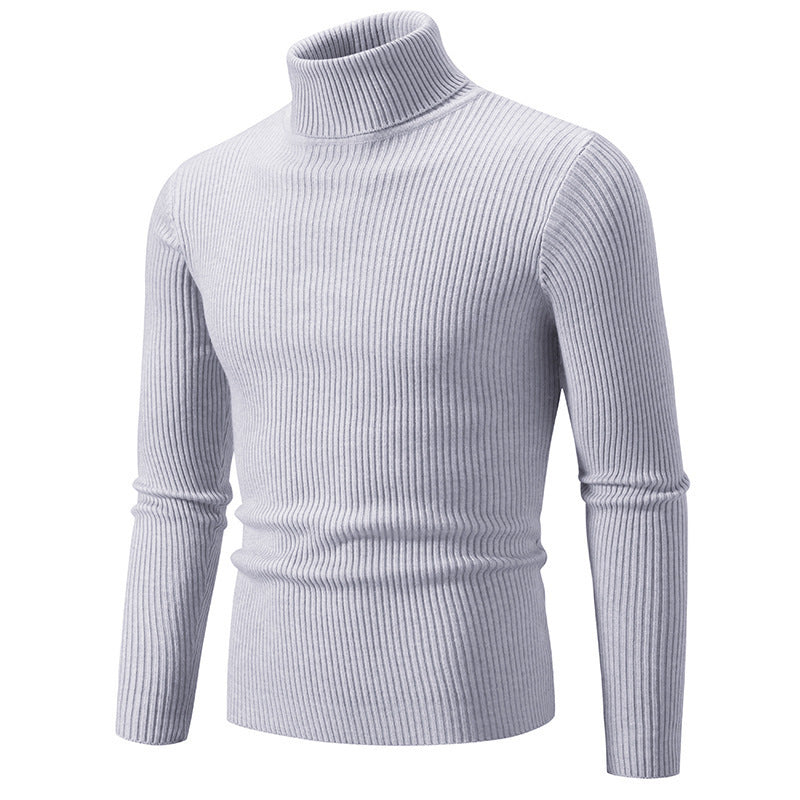 Men's turtleneck sweater made of fine ribbed material Lisslune