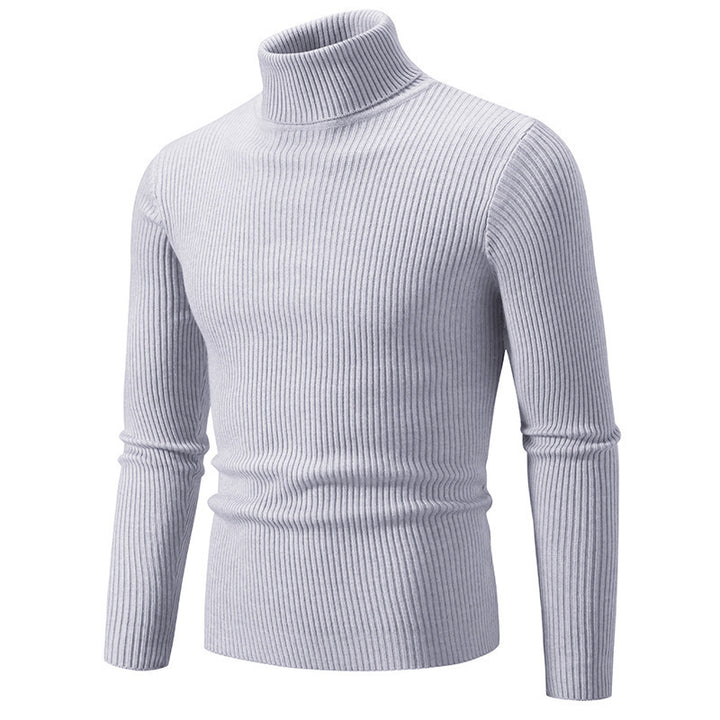 Men's turtleneck sweater made of fine ribbed material Lisslune