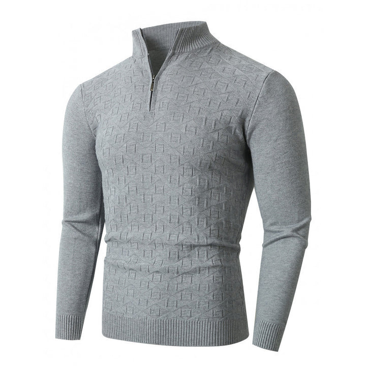 Men's high-quality knitted sweater with half zipper Lisslune