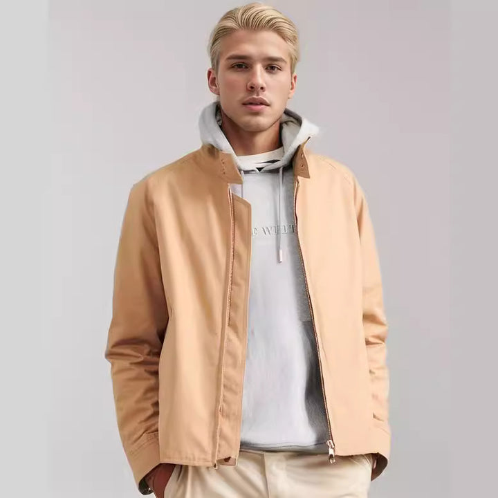 Men's lightweight casual jacket in modern design with stand-up collar Lisslune