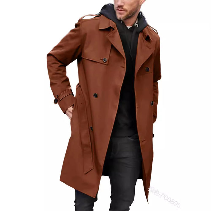 Men's stylish trench coat with practical side pockets and removable inner lining Lisslune