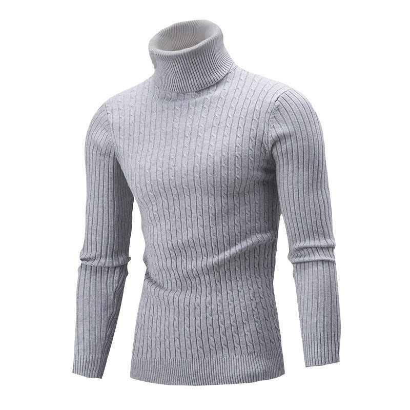 Men's trendy knitted turtleneck sweater Lisslune
