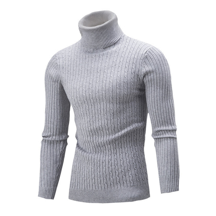 Men's trendy knitted turtleneck sweater Lisslune
