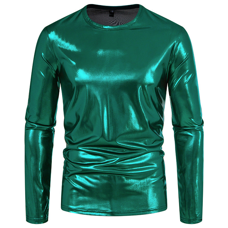 Men's long sleeve shirt made of smooth, reflective material Lisslune