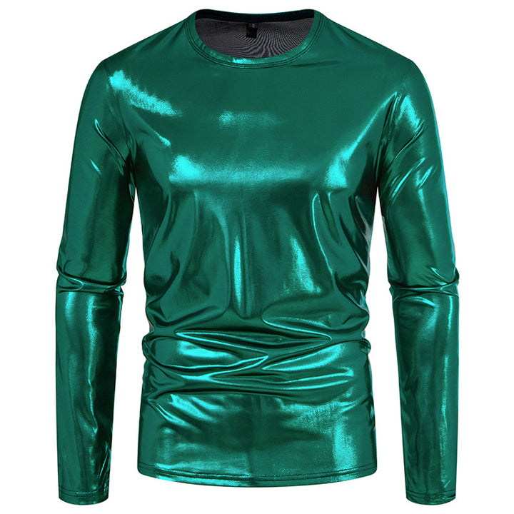 Men's long sleeve shirt made of smooth, reflective material Lisslune
