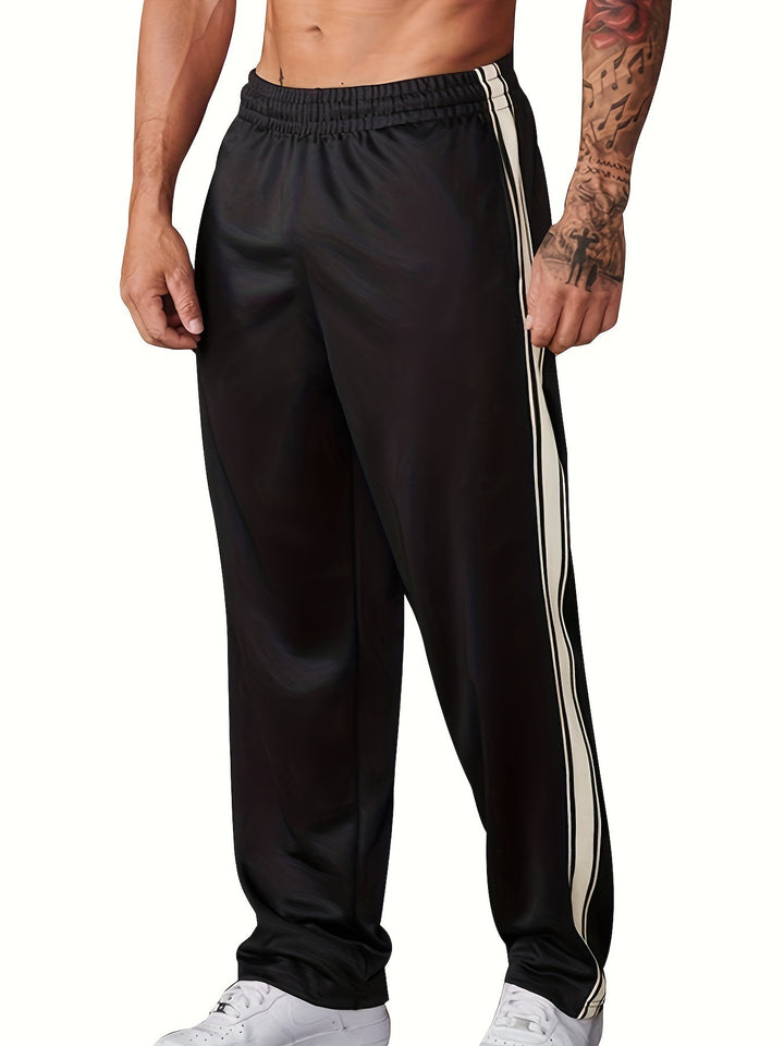 Men's Sporty Casual Pants with Side Stripe Lisslune
