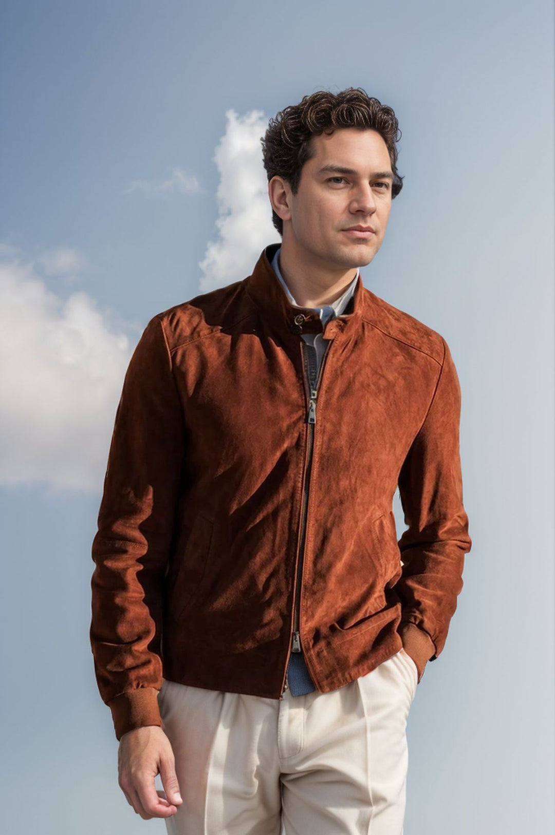Men's Sporty Lightweight Jacket with Modern Collar Lisslune