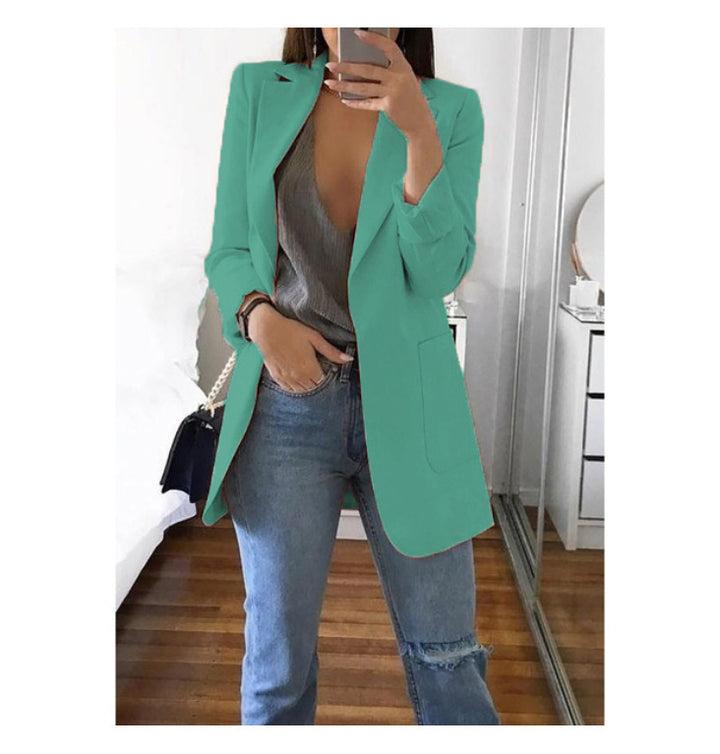 Damen eleganter Blazer mit tailliertem Schnitt und praktischen Taschen Lisslune