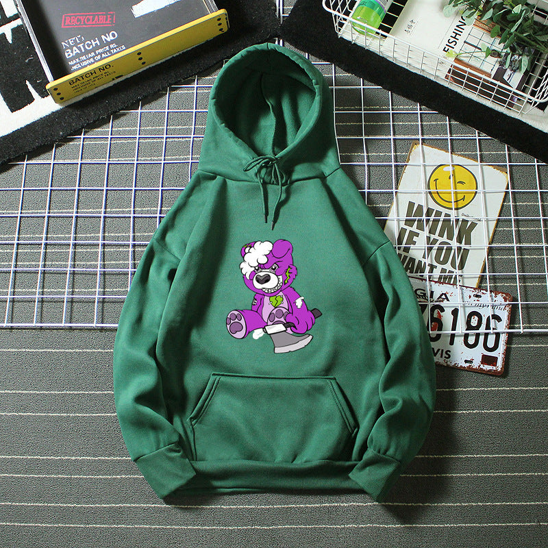 Women's hooded sweatshirt with charming bear motif Lisslune