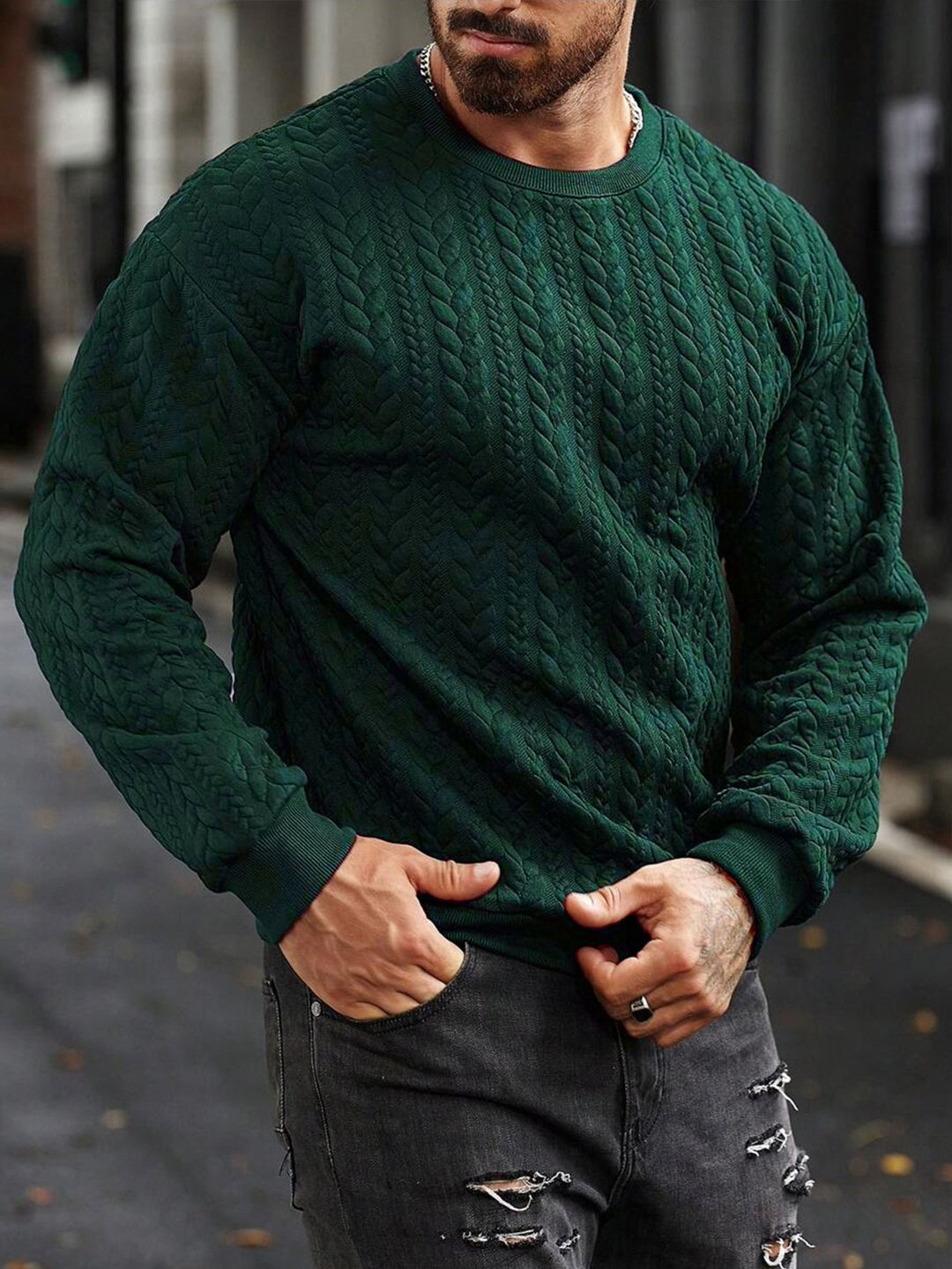 Men's Chunky Knit Sweater Lisslune