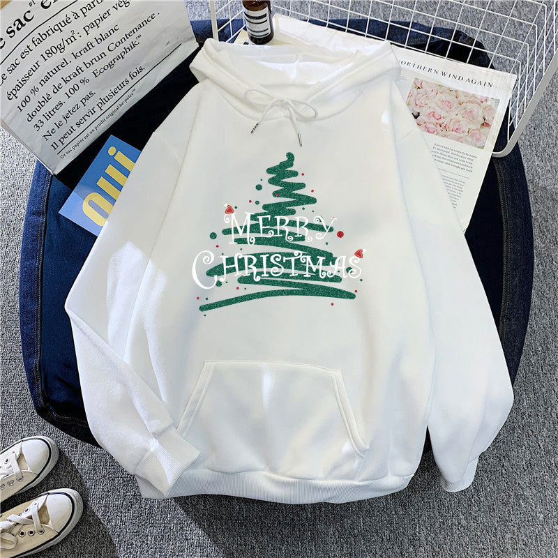 Women's hooded sweatshirt with festive Christmas design Lisslune