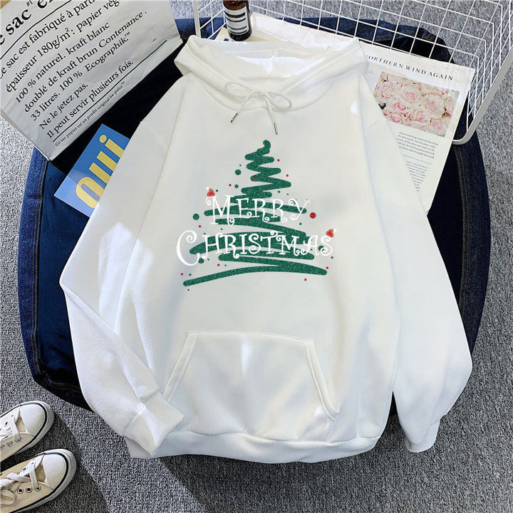 Women's hooded sweatshirt with festive Christmas design Lisslune