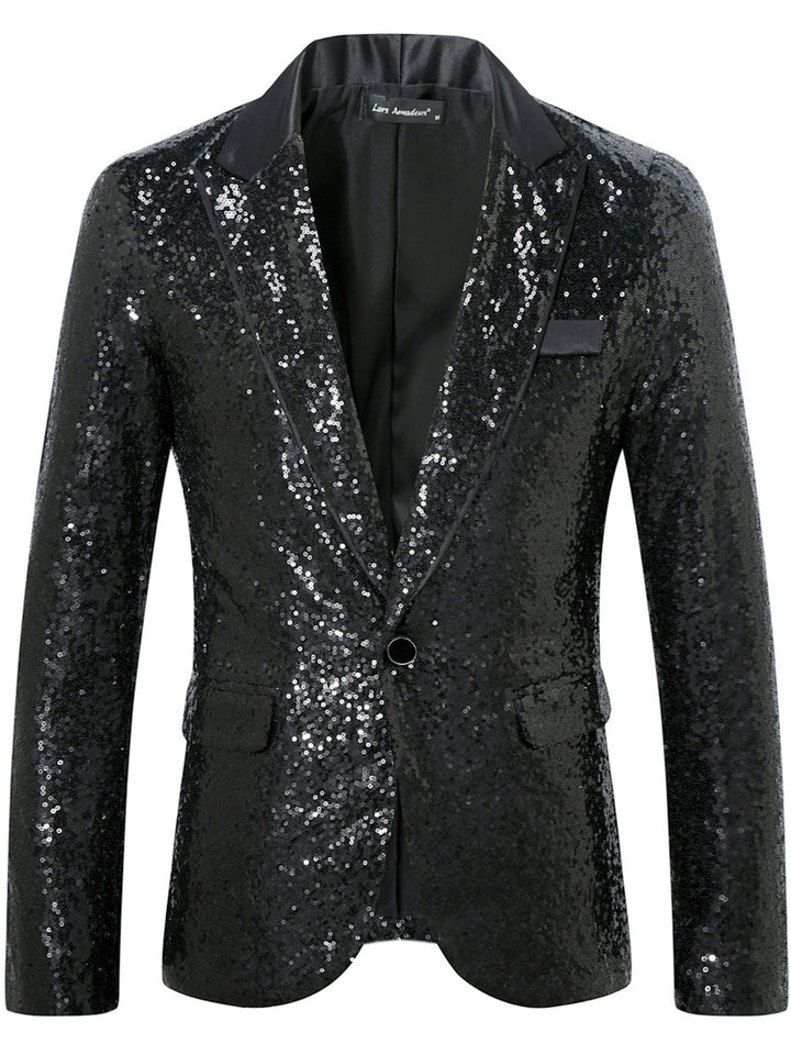 Men's Glamorous Sequin Blazer Lisslune